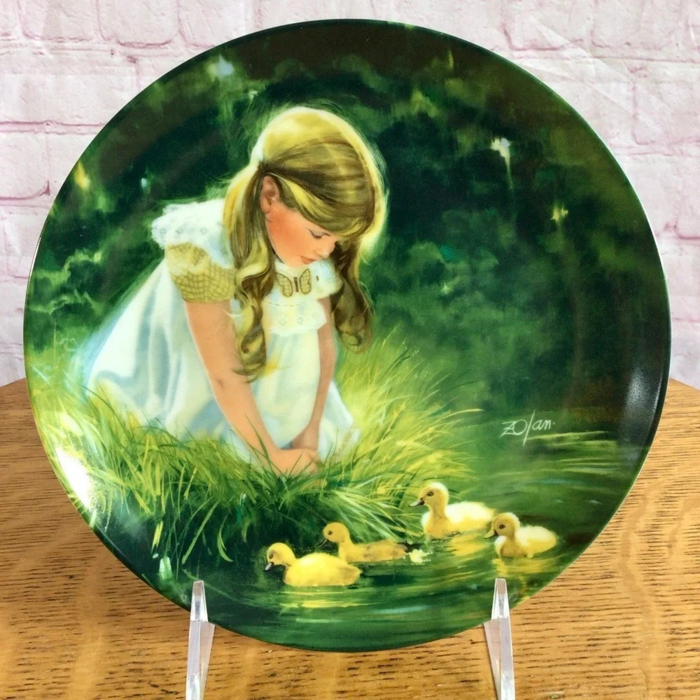 Vintage 1984 βGolden Momentβ Donald Zolan Collectorβs Plate